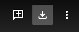 Nedlastingsknappen i Google Drive