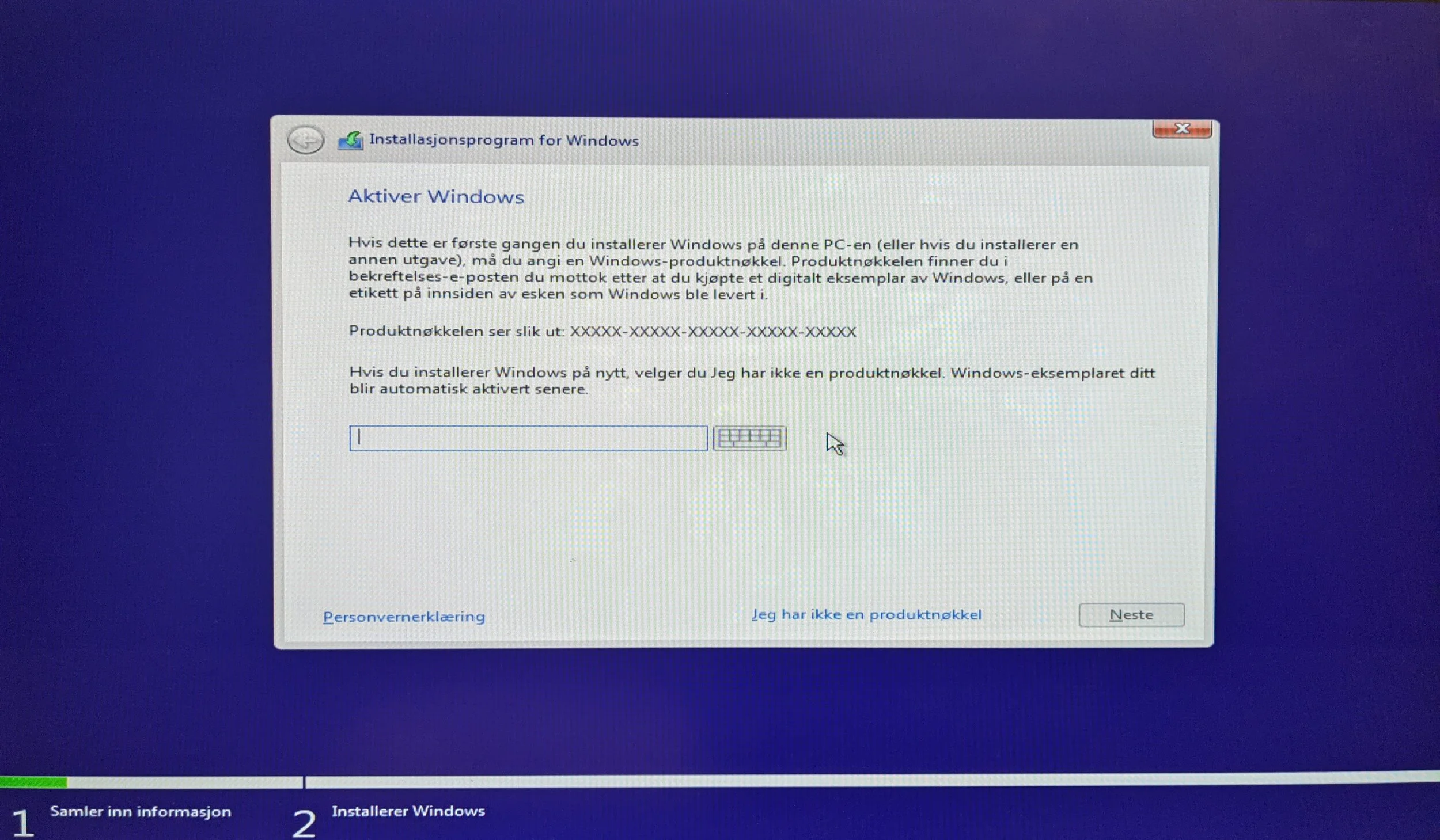 Backup og forberedelse før Windows-installasjon